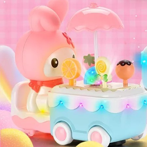 اسباب بازی نوزادی ماشین برقی آب نبات فروشی مدل خرگوشCandy Car _اسباب بازی نوزادی